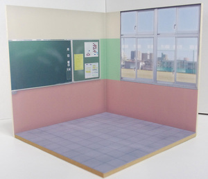■1/12背景 学校の教室背景セット (1F後窓側)