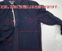 #80_0105 送料無料 【ジャンク品】 [TOMMY HILFIGER] 長袖ボタンダウンシャツ メンズ Mサイズ 紺_画像7