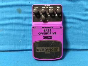 【ジャンク品】BEHRINGER BOD100 BASS OVERDRIVE エフェクター