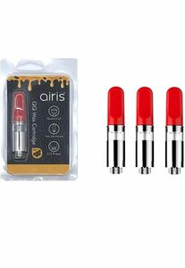 Airistech airis QQ エアリス クエーサー ワックス用 交換用 アトマイザー 正規品 【3本セット】 (レッド)