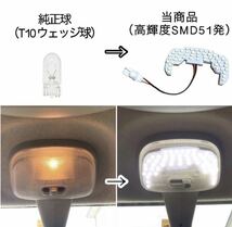 アルト / ワークス / RS HA36S/V LED ルームランプ 専用設計 純白光 高輝度 SMD 51発 ★_画像4