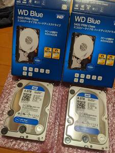 ◆◇4TB HDD 2台 (WD Blue: Western Digital WD40EZRZ-RT-2)◇◆