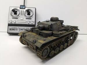 ラジコン戦車　1/35 ドイツ3号 プラモデル加工品