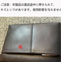 【訳あり】1円スタートファスナー式 サコッシュバッグ 本革 メンズ ショルダーバッグ 小さめ シンプル YKK使用 黒_画像6