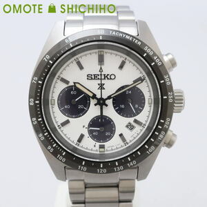 SEIKO セイコー プロスペックス スピードタイマー SBDL085 ステンレス ソーラー クロノグラフ ホワイト文字盤 美品◆中古A+ランク