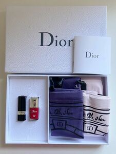 B4C719◆新古品◆ クリスチャンディオール Dior トラベル バッグ ギフトセット 口紅 ネイルエナメル 巾着×2 合計4点セット