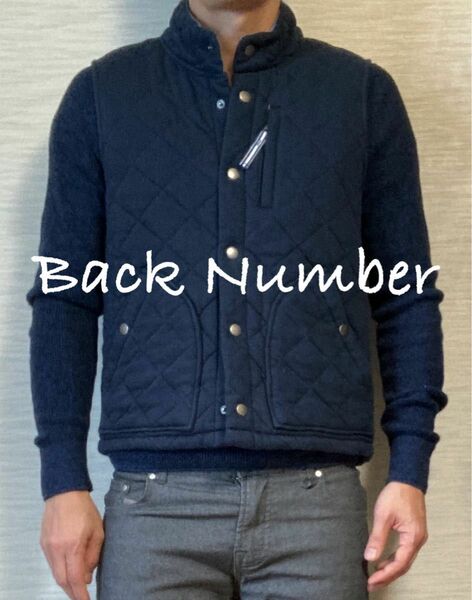 【Back Number】Padded Vest /Navy/M