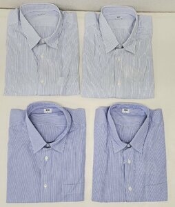 1205-18☆1円スタート☆未使用品 ユニクロ　EFCブロードシャツ 3枚セット　size XL カラーBlue