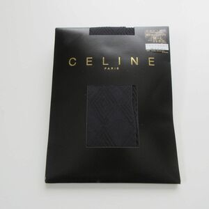 CELINE★セリーヌ タイツ 柄サポートタイプ サイズM-L カーボングレー