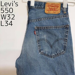 Levis 550 Levis W32 темно -синие джинсовые брюки 8158