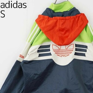 adidas アディダス トラックジャケット パーカー 刺繍 紺 緑 7669