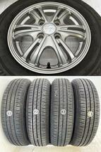 中古タイヤホイールセット 145/80R13 75S 13インチ 13×4B +43 4穴 PCD100 ブリヂストン STRANGER 夏 N-BOX + d606_画像4