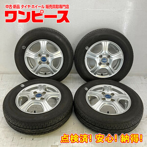 中古タイヤホイールセット 145/80R13 76S 13インチ 13×4B +45 4穴 PCD100 ブリヂストン FEID 夏 デイズ ルークス d638