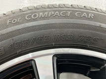 中古タイヤホイールセット 155/65R13 73S 13インチ 13×4B +45 4穴 PCD100 ブリヂストン LAFFITE 夏 ゼスト d605_画像8