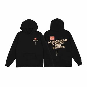 TRAVIS SCOTT スウェットプルパーカ ブラック パーカ ファッション ブラック 中古 L GN 1