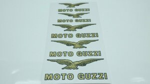 S23■モトグッチ イーグル GOLD ５ピース ステッカー MOTO GUZZI EAGLE