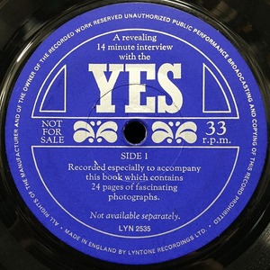 【期間限定30%OFF!!】YES / REVEALING 14 MINUTE INTERVIEW WITH THE YES (UK-ORIGINAL)