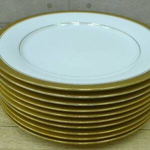 C996■Noritake ノリタケ■ローゼンボルグ プレート 27ｃｍ 10枚セット■業務用洋食器■ホテル・レストラン・ゴールドライン・大皿の画像1