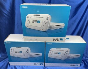ジャンク 動作未確認 任天堂 WiiU 本体 箱付き 3台（プレミアムセット2台+ベーシックセット1台） セット　　K