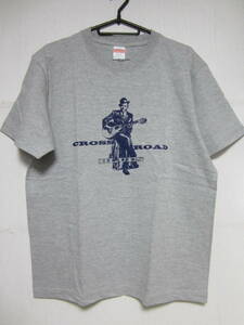 即決★新品ブルースＴシャツ★ロバート・ジョンソン★ROBERT JOHNSON★グレーボディ×ネイビープリント★S/M/L/XLサイズ