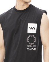 ★送料無料★2024春夏 新品【RVCA/ルーカ/ルカ】VA VENT SURF TANK 水陸両用ラッシュガード BLK メンズM BE041-806_画像2