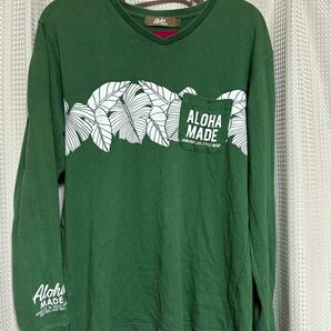 ALOHA MADE アロハメイド　ロングTシャツ　グリーン　ハワイ　 ロンT