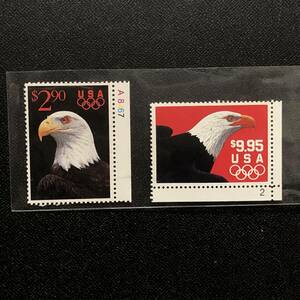 L【外国切手】アメリカ USA 切手 bald eagle ハクトウワシ ＄2.90　＄9.95 コレクション