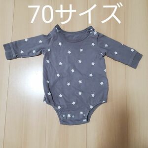 ロンパース ベビー服 ボディースーツ ボディスーツ　星柄　グレー　ブランシェス