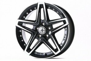 JAOS ジャオス ASTELLA CM-03 17x7.5J+44 5H 127.0 ブラックポリッシュ 17インチ 鋳造1ピースホイール 1本