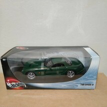 未開封 100％ Hot Wheels 1:18 TVR SPEED 12 ホットウィール グリーン_画像1