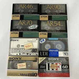 未使用　TDK AR46 AR54 AR70 AR90 、SONY Metal Master 90、Metal ES-90、HF60、maxell UDI80 カセットテープ 合計8本セット　メタル