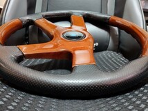 即決 希少 正規品 NARDI ナルディ GARA4 ガラ4 φ36.5 ウッド&レザーステアリング 廃番品 送料無料_画像5