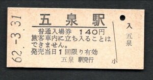 （磐越西線）五泉駅１４０円