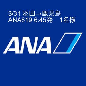 ANA 3/31 羽田→鹿児島