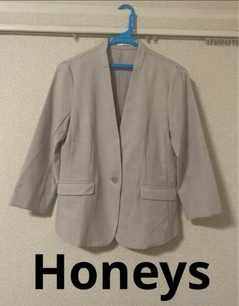 Honeys ジャケット　Sサイズ ジャケット ノーカラー 長袖 一つボタン