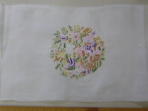 綿生地に刺繍モチーフ　かわいい草花柄　6枚セット_画像2