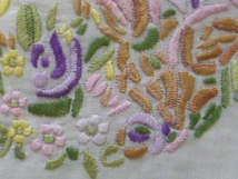 綿生地に刺繍モチーフ　かわいい草花柄　6枚セット_画像6