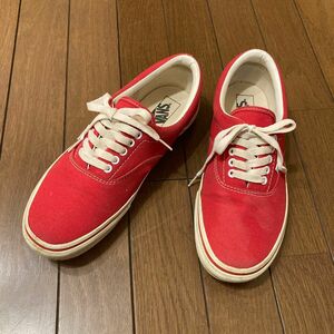 ★バンス VANS★US9 27cmローカット キャンバススニーカー 赤 MENS V95CAL スニーカー デッキシューズ