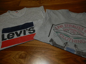 希少種 80's LEVI'S Tee × 2 pcs XL ビンテージ オリジナル (検 リーバイス 501XX 501 BIGE 大戦 片面 70's 60's 506XX 507XX 557XX 70505