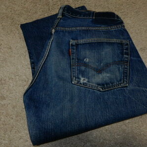 60's LEVI'S 501 BIGE 濃淡 ヒゲ デニム ビンテージ オリジナル (検 リーバイス S501XX 革パッチ 506XX 大戦 501 46 片面 501XX ビッグE 0sの画像5