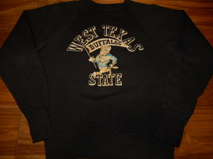 超 Special 50's 黒【 極上 カラーフロッキー 】 L size 未洗 BLACK SWEAT ビンテージ オリジナル ( リーバイス 506XX 501XX 大戦 Champion