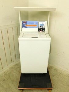 ★友1232 サンヨー コイン式 全自動電気洗濯機 ASW-J45C 4.5kg 100V 50-60Hz 動作品 コインランドリー コインウォッシャー 業務用 92403251