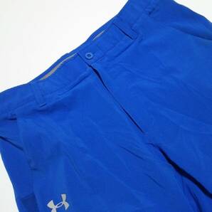 美品 使用1度のみ UNDER ARMOUR アンダーアーマー 春夏 ストレッチ ゴルフパンツ ナイロンパンツ スラックス 青 ゴルフウェア メンズ W33の画像5