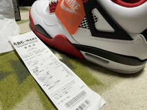 未使用 NIKE AIR JORDAN 4 RETRO OG FIRE RED エアジョーダン4 ファイヤーレッド 国内正規 ABCマート購入 レシート DC7770-160/US11/JP29㎝_画像5