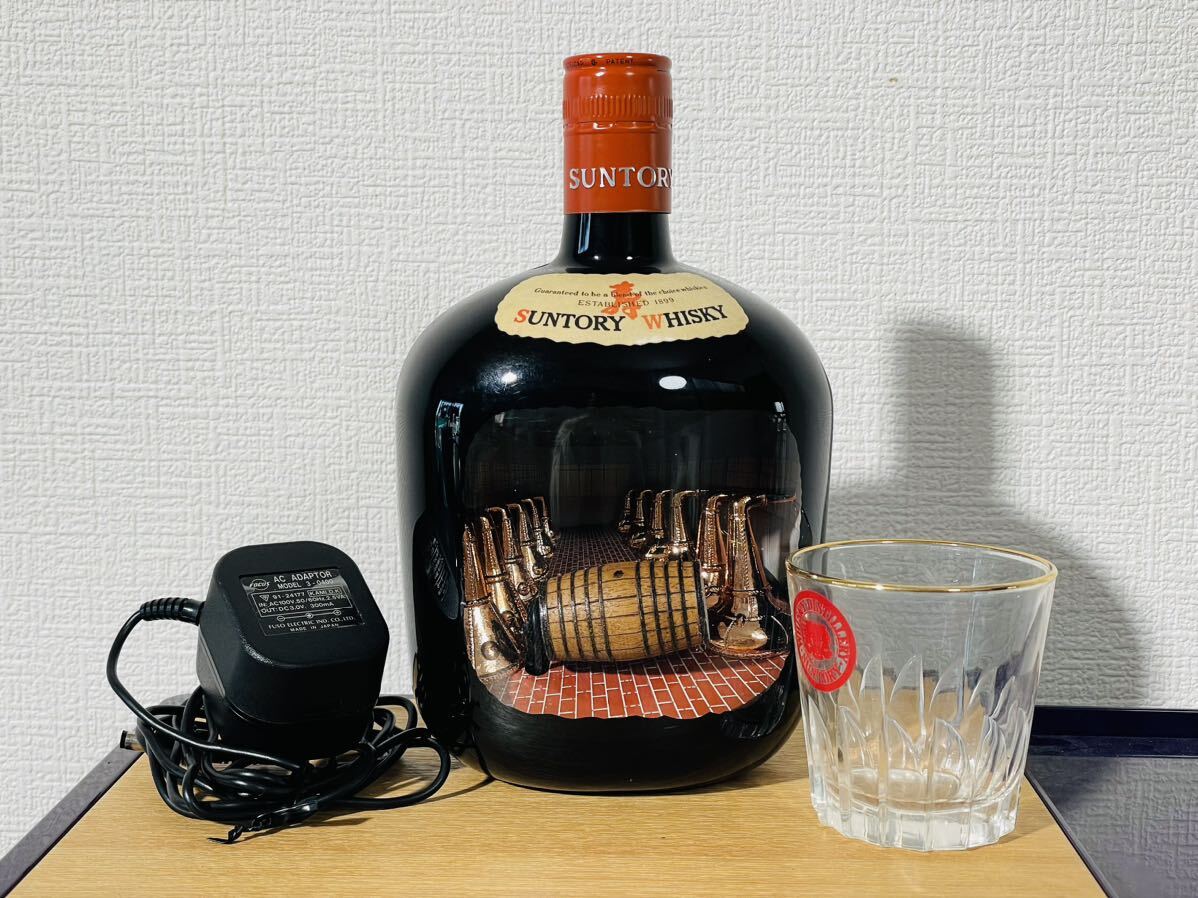 通電/作動 樽が回ります サントリー オールド ボトルディスプレイ ポットスチル ノベルティ 非売品 SUNTORY オマケ→ミニグラス