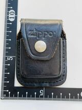ZIPPO　ジッポ　ライターポーチ　レザーホルダー　レザーケース　革ケース　ボタンタイプ　ベルト通し　現状品_画像1