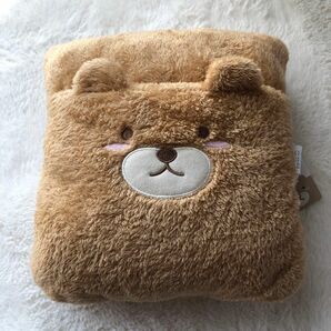 【新品】フットウォーマー　クマ柄　くまさん　温活　足温めて　ふあふあ　Foot Warmer クッション　ぬいぐるみ