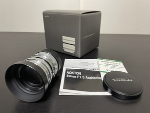 【超美品】フォクトレンダー VOIGTLANDER NOKTON 50mm F1.5 Aspherical VM　フィルター付き　ライカＭマウント互換　動作確認済み