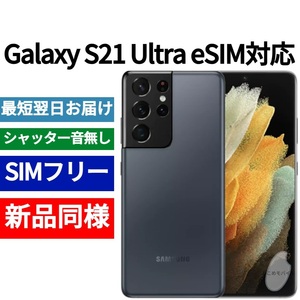 未開封品 Galaxy S21 Ultra eSIM対応 限定色ファントムチタニウム 送料無料 SIMフリー シャッター音なし 日本語対応 IMEI 353388680841238