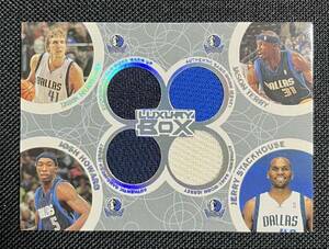 NBA 2005-06 TOPPS LUXURY BOX NOWITZKI/TERRY/HOWARD/STACKHOUSE QUAD JERSEYS CARD #BOR-5 187/193 クアッドジャージカード